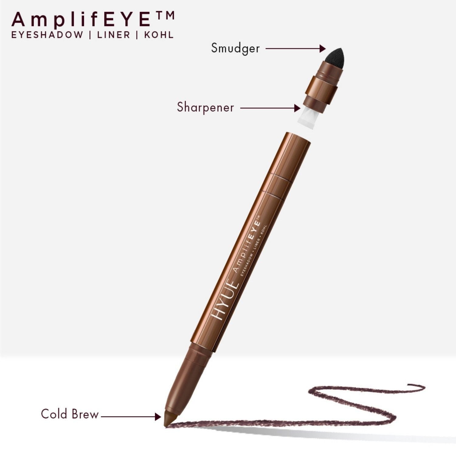 HYUE AmplifEYE 3-in-1 Eye Crayon - Eyeshadow Liner Kohl - Multi-Use