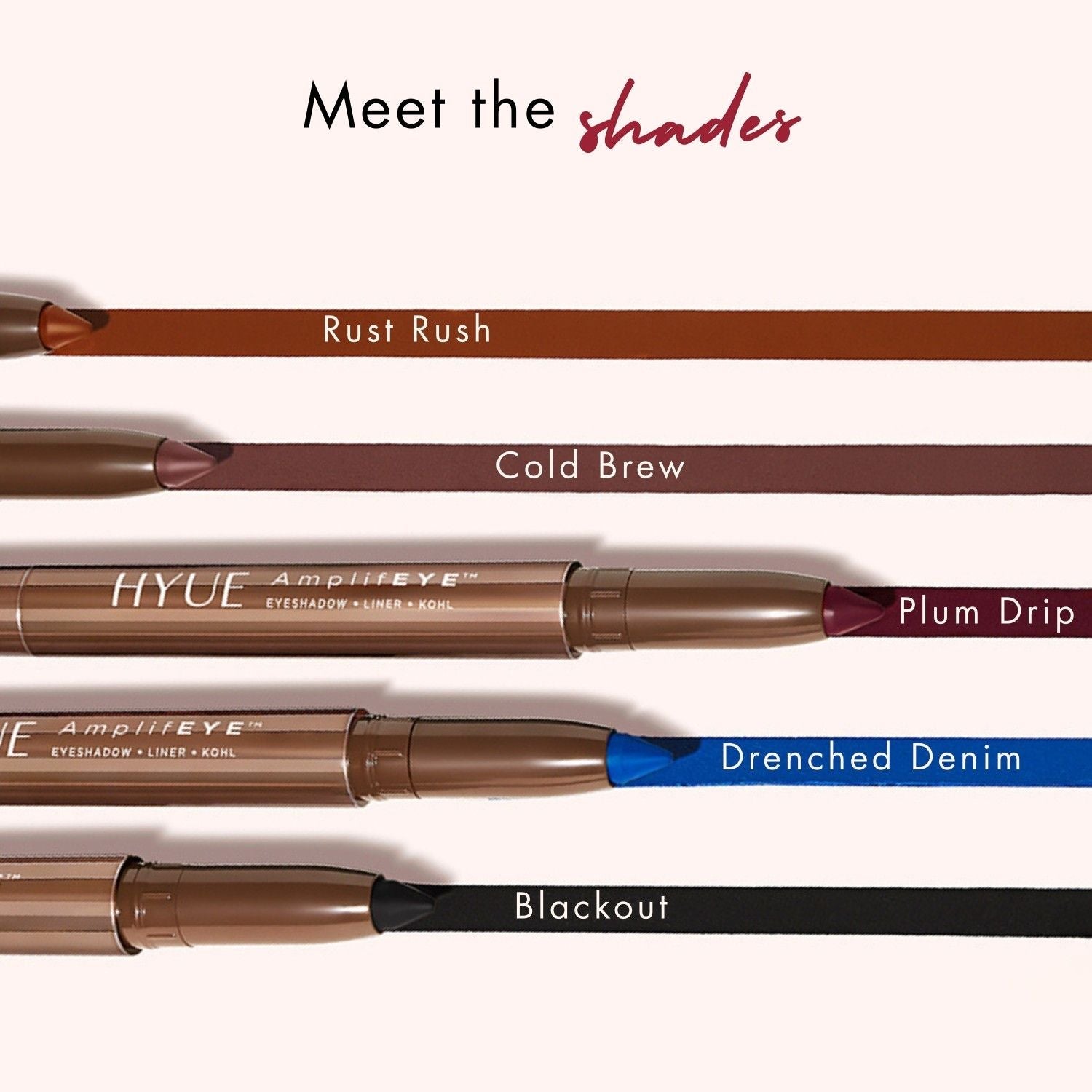 HYUE AmplifEYE 3-in-1 Eye Crayon - Eyeshadow Liner Kohl - Multi-Use