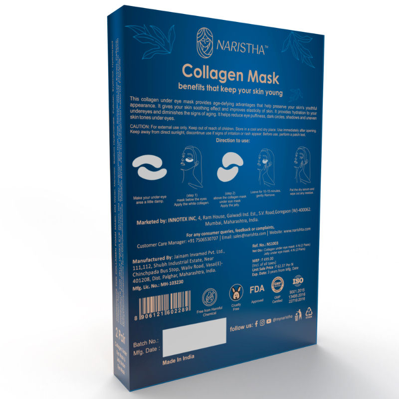 NARISTHA Collagen Foam Under Eye Mask - Pack of 1