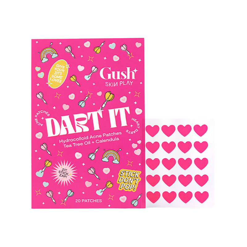 Gush Beauty Dart It Hydrocolloid Pimple Patches For Healing Acne Zits And Blemishes - Pink Heart