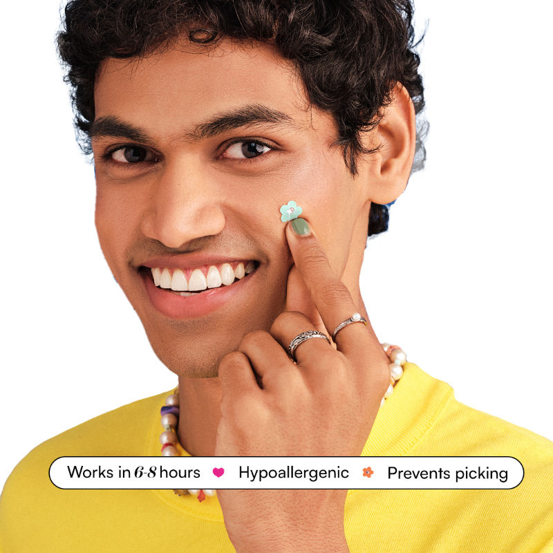 Gush Beauty Dart It Pimple Patches Work in 6-8 Hrs For Acne, Zits And Blemishes - Petal Powder