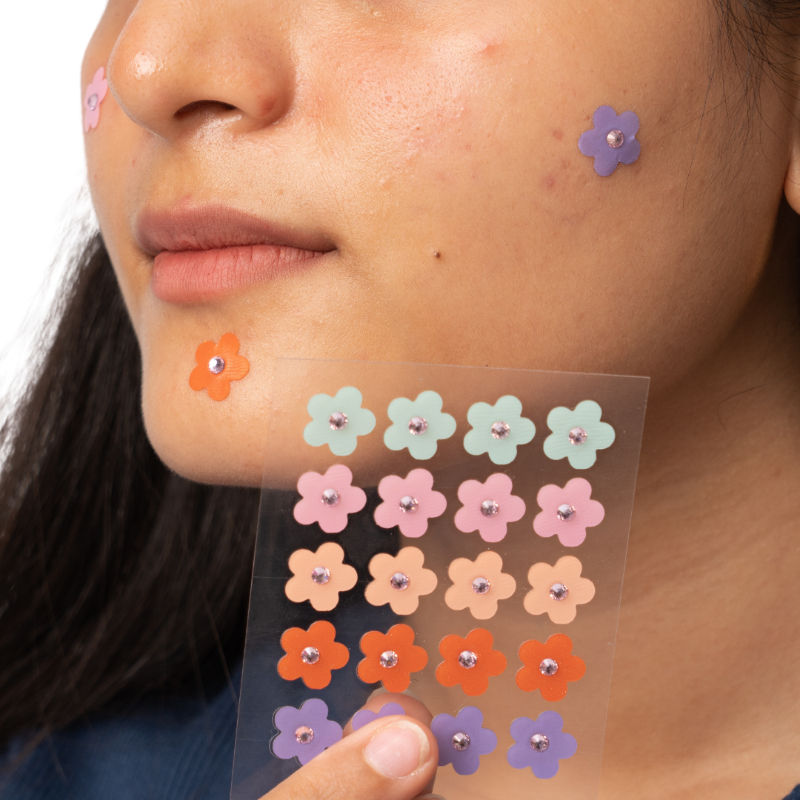 Gush Beauty Dart It Pimple Patches Work in 6-8 Hrs For Acne, Zits And Blemishes - Petal Powder