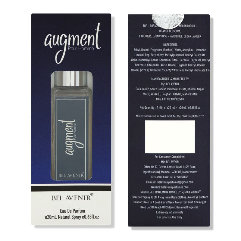 BEL AVENIR Augment Luxury Longlasting Eau De Parfum For Mens