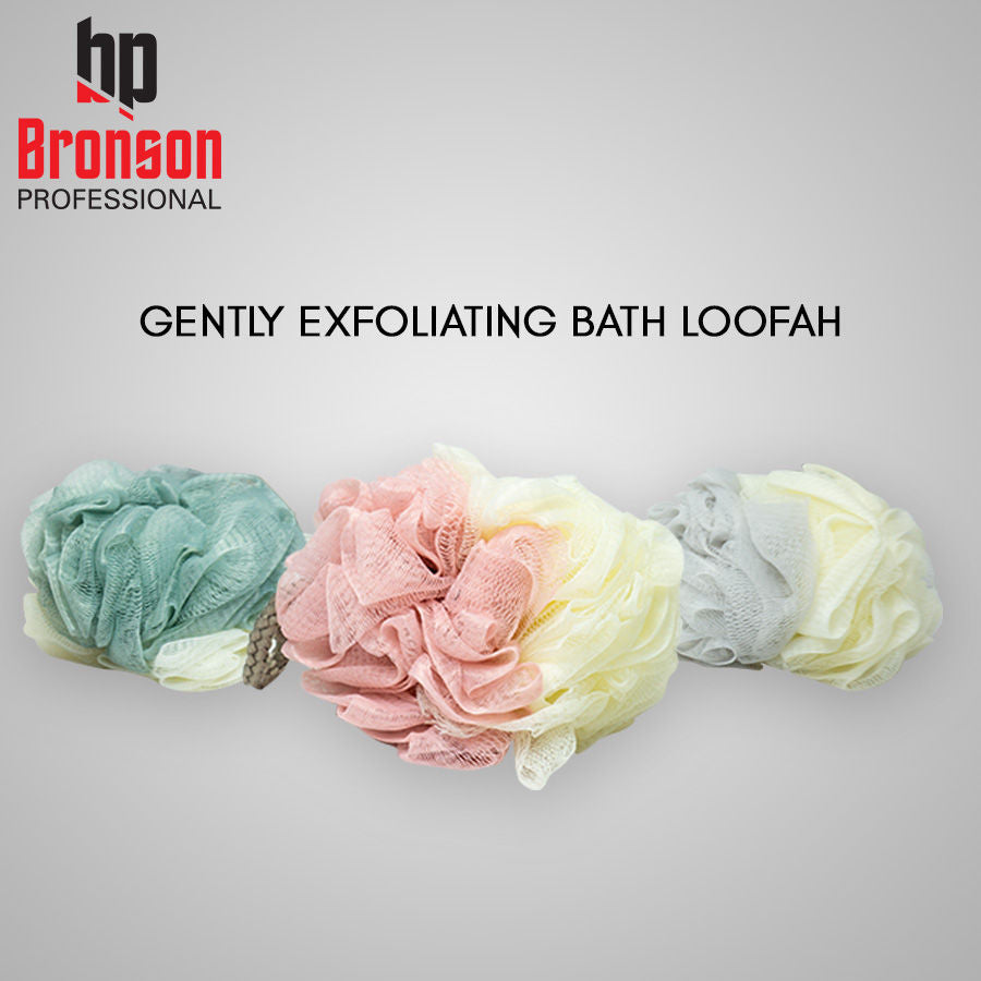 Bronson Professional Premium Bath Sponge Loofah Big Round For Body Scrubbing (Color May Vary)