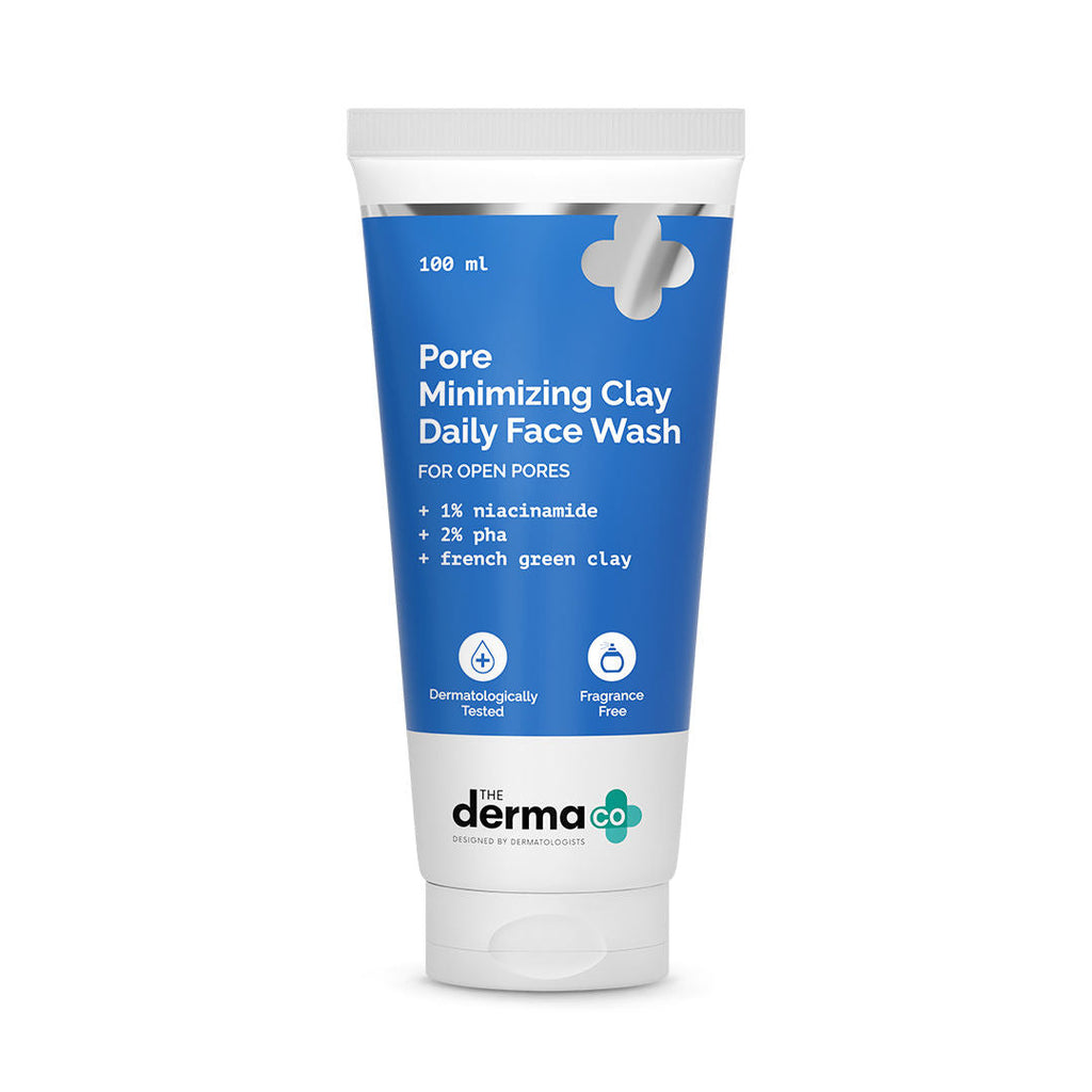 The Derma Co Pore Minimizing Face Wash With Clay, 1% Niacinamide & 2% PHA For Open Pores
