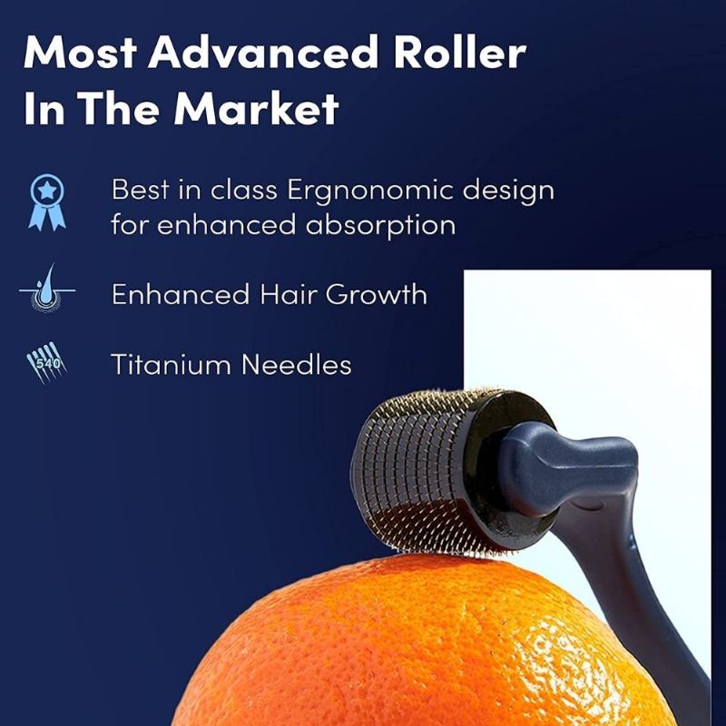 Man Matters Advance Derma Roller For Men, 540 Micro 0.5mm Titanium Alloy Needles