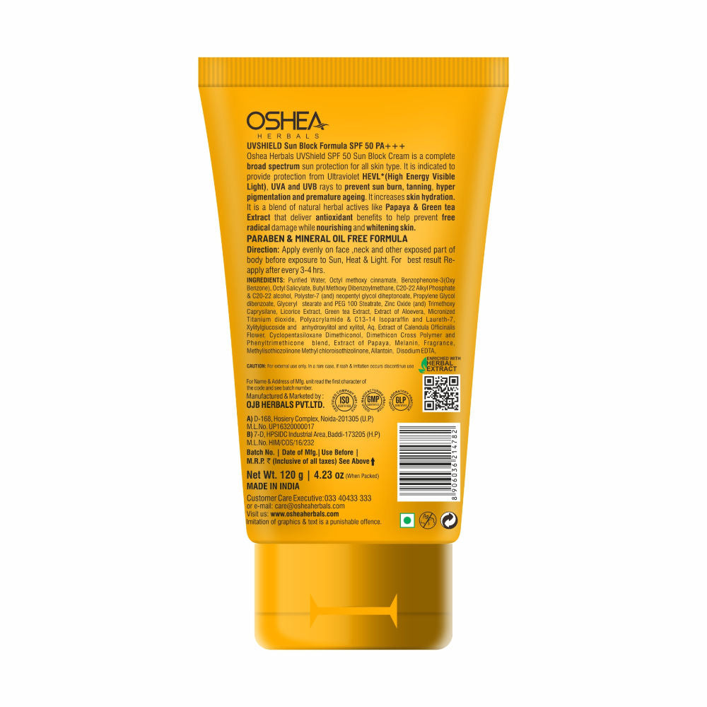 Oshea Herbals UV Shield Sun Block Formula SPF 50 PA+++