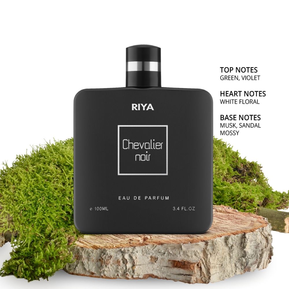 RIYA Chevalier Noir for Men EDP Spray Green, Musk, Mossy Dark Power Fragrance Long Lasting Perfume