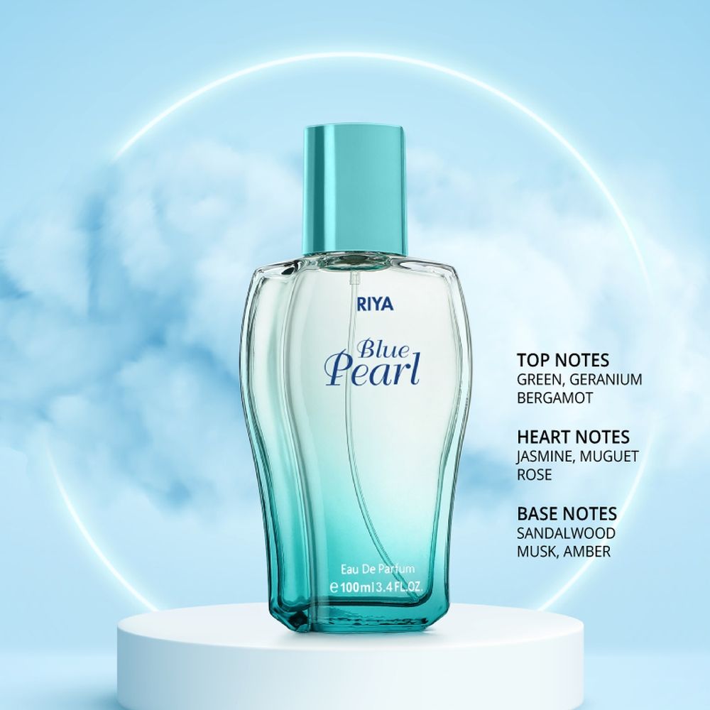 RIYA Blue Pearl Perfume for Women EDP With Long Lasting Fragrance Citrus Jasmine Scent