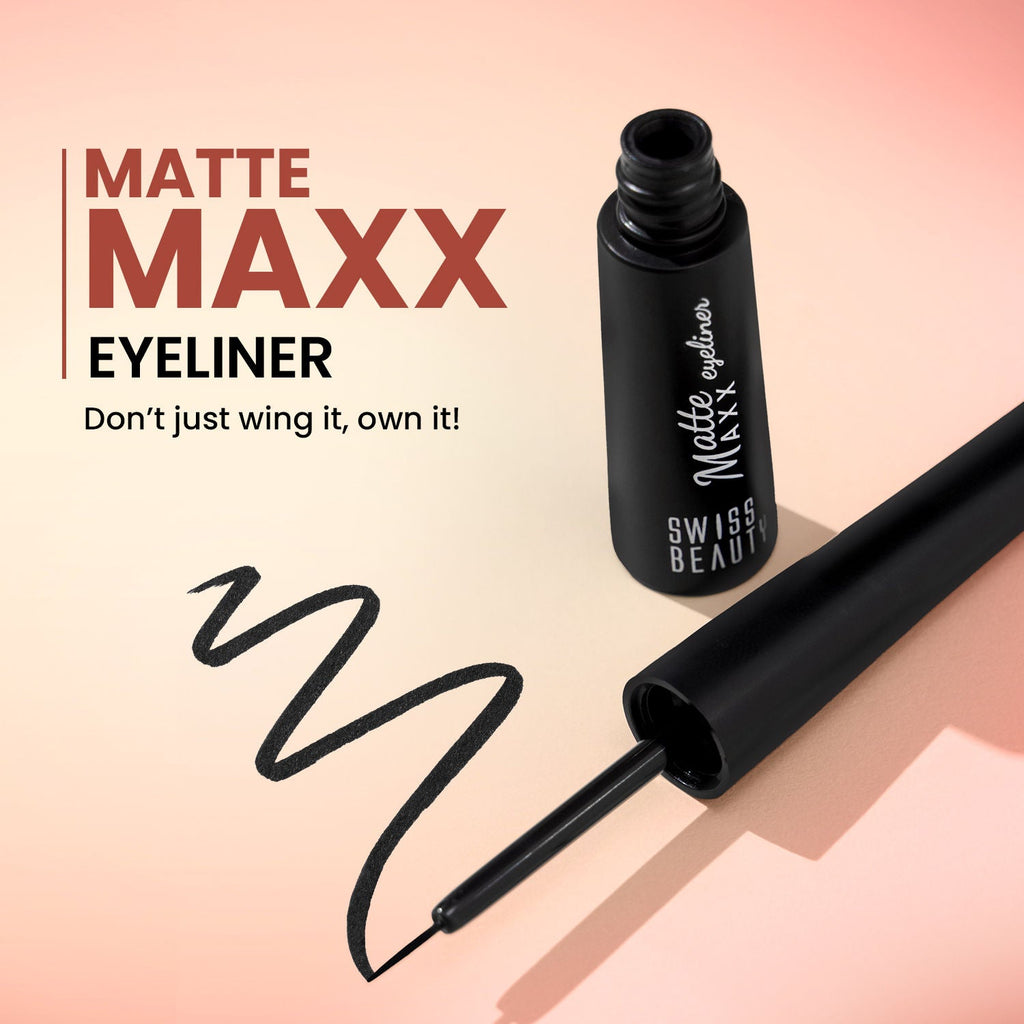 Swiss Beauty Matte Max Eyeliner Black