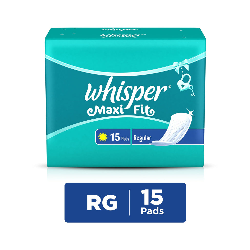 Whisper Maxi Fit Regular 15s Sanitary Pads for Women