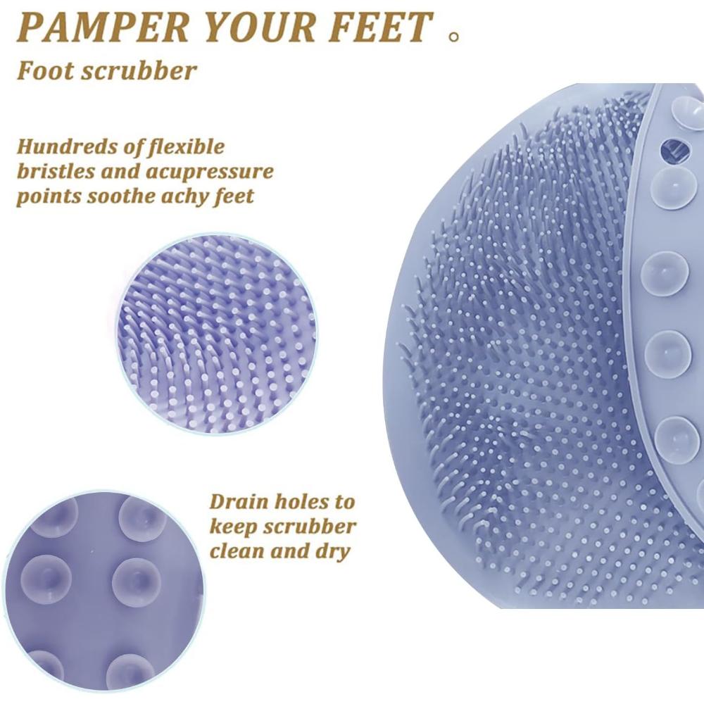 Kazarmaa Shower Silicone Bath Foot Mat for Back & Foot Scrubber