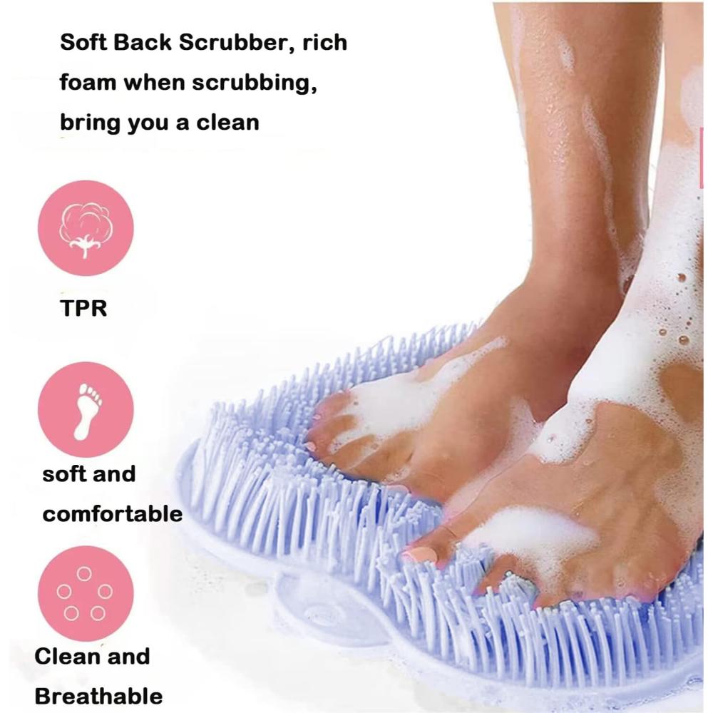 Kazarmaa Shower Silicone Bath Foot Mat for Back & Foot Scrubber