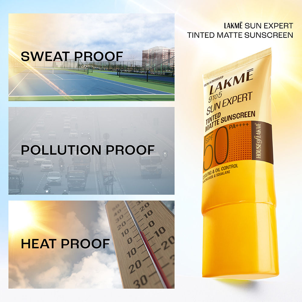 Lakme Sun Expert Tinted Sunscreen SPF 50 PA +++, Broad Spectrum UVA/B protection