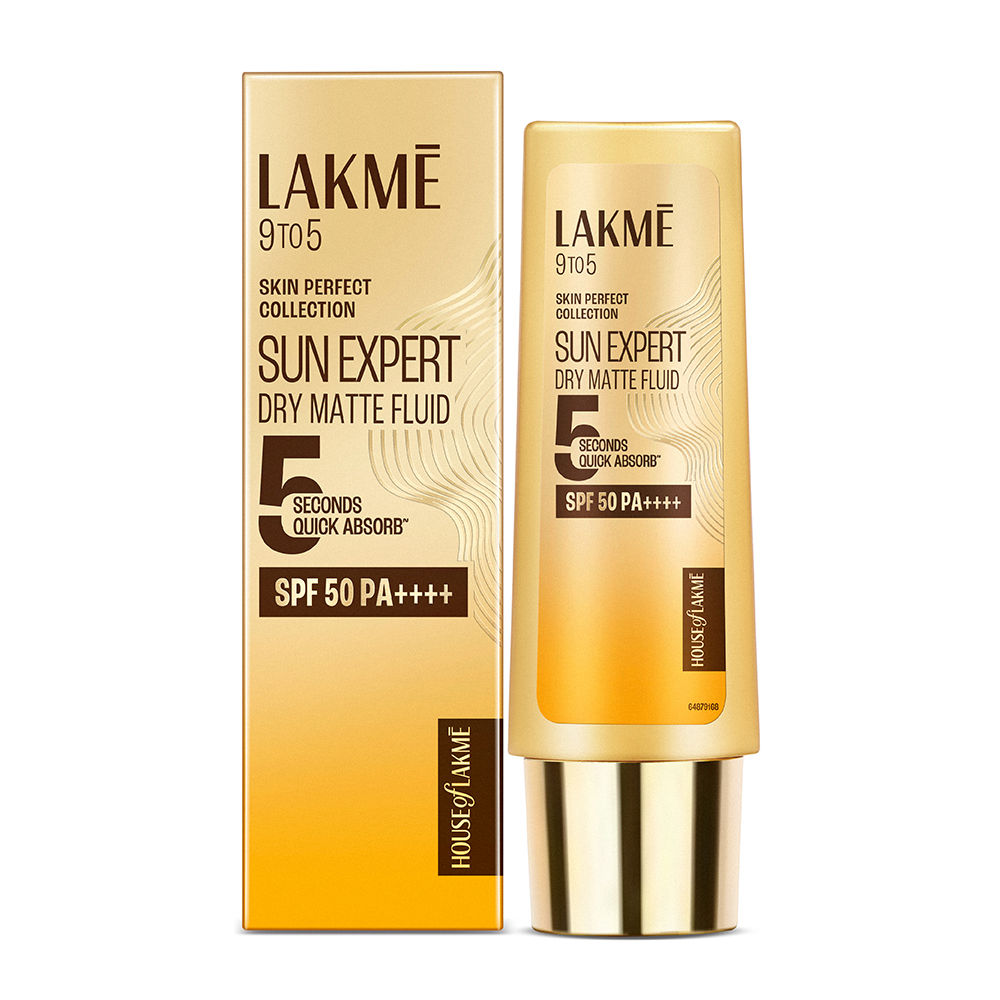 Lakme Sun Expert Dry Matte Fluid SPF 50 PA++++ Sunscreen With 1% Niacinamide & Ceramide