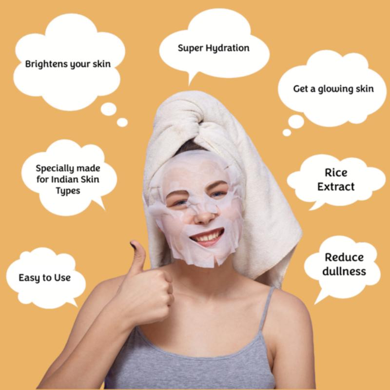 Masking Beauty Rice Facial Sheet Mask