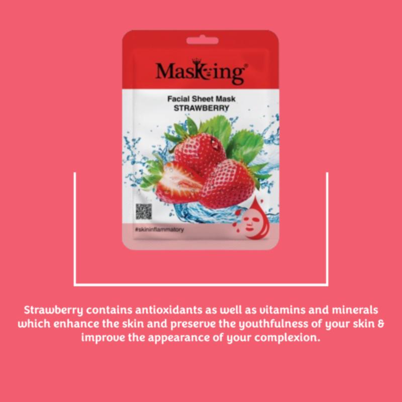 Masking Beauty Strawberry Facial Sheet Mask