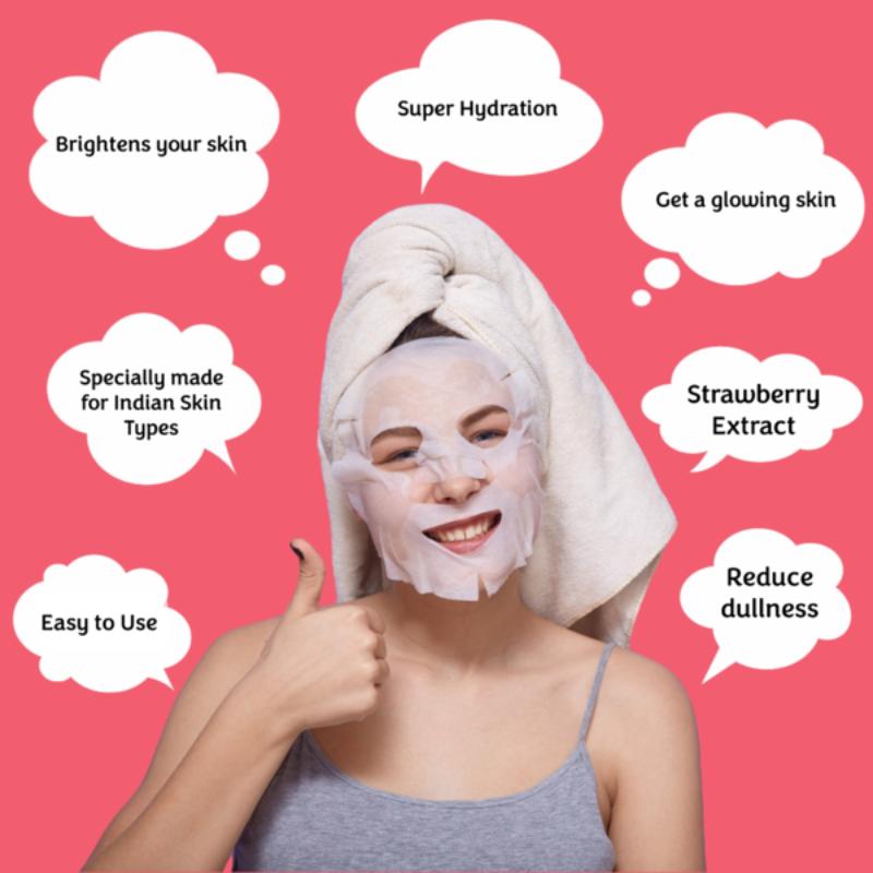 Masking Beauty Strawberry Facial Sheet Mask
