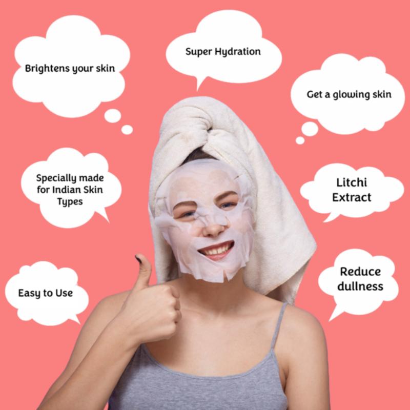 Masking Beauty Litchi Facial Sheet Mask