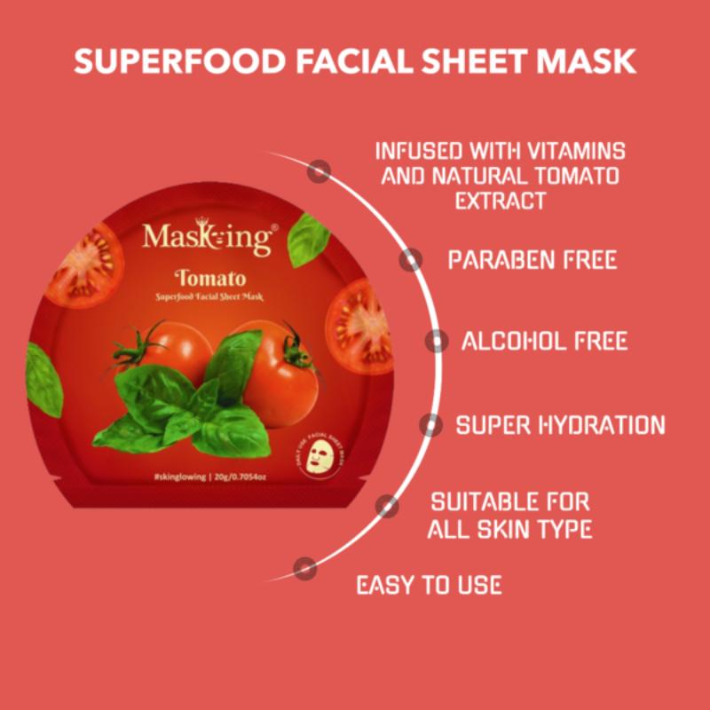 Masking Superfood Tomato Facial Sheet Mask