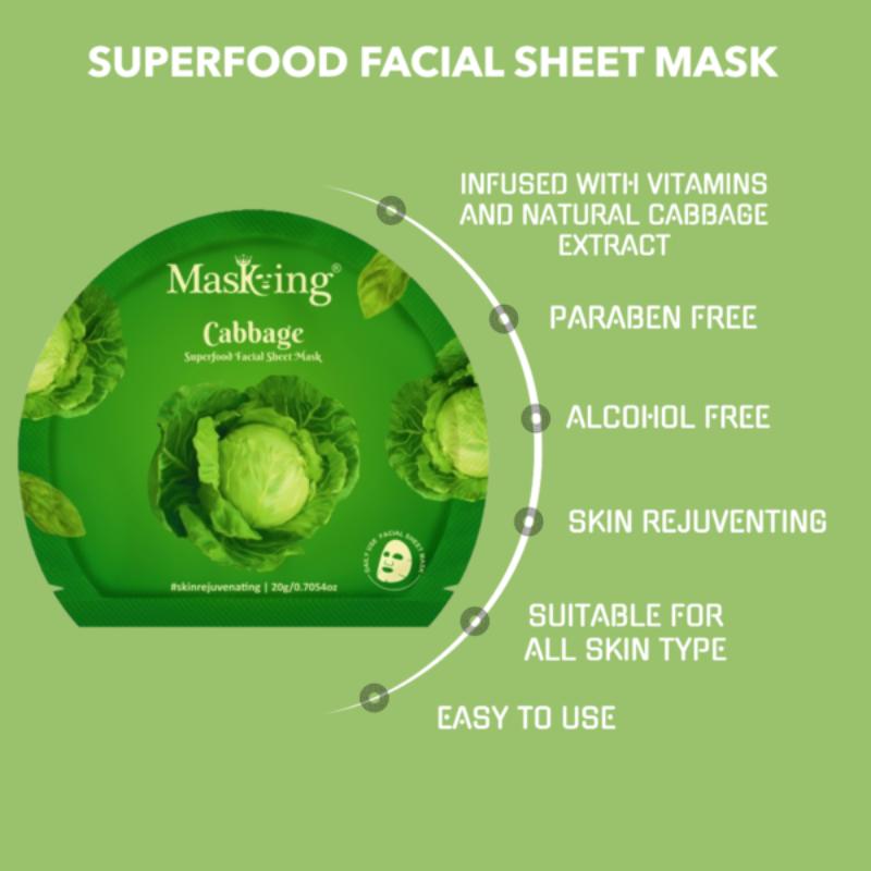 Masking Superfood Cabbage Facial Sheet Mask
