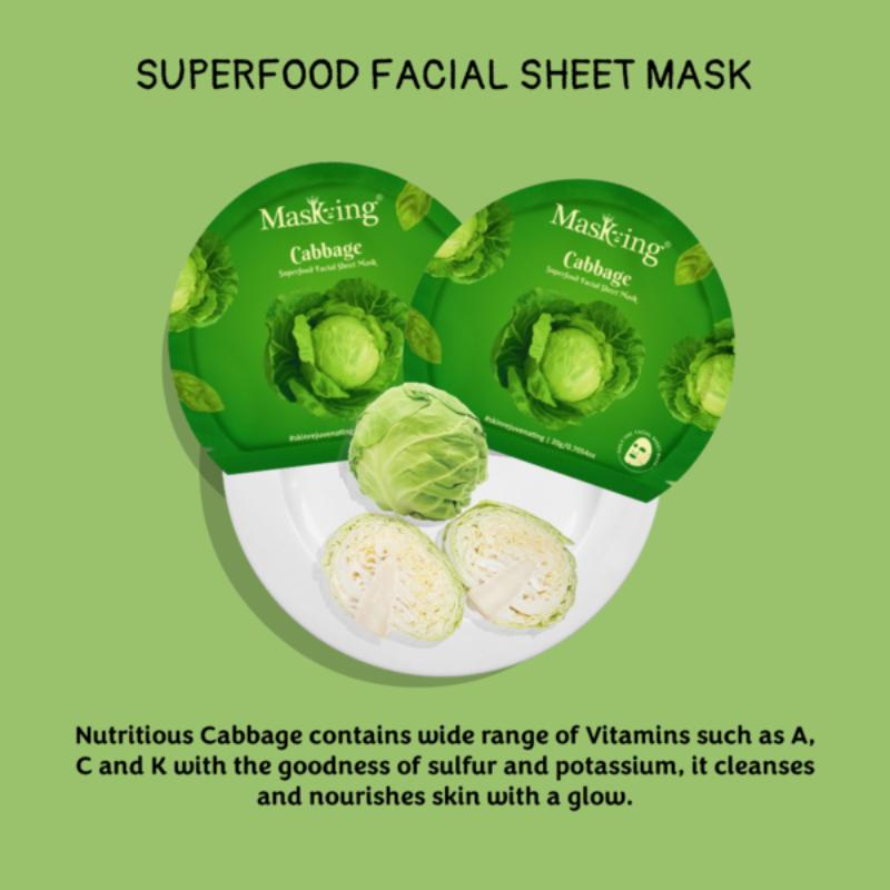 Masking Superfood Cabbage Facial Sheet Mask