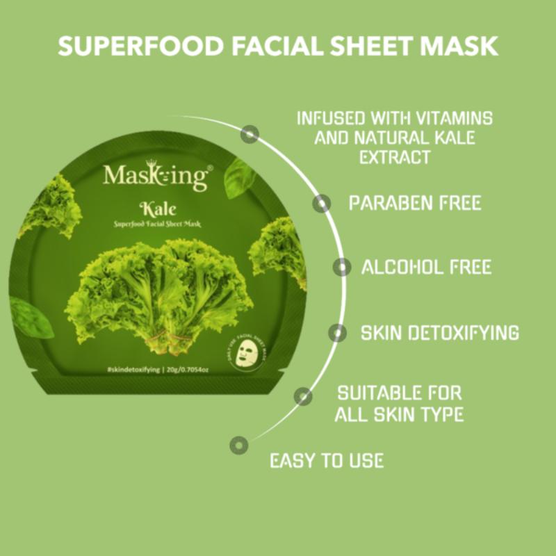 Masking Superfood Kale Facial Sheet Mask
