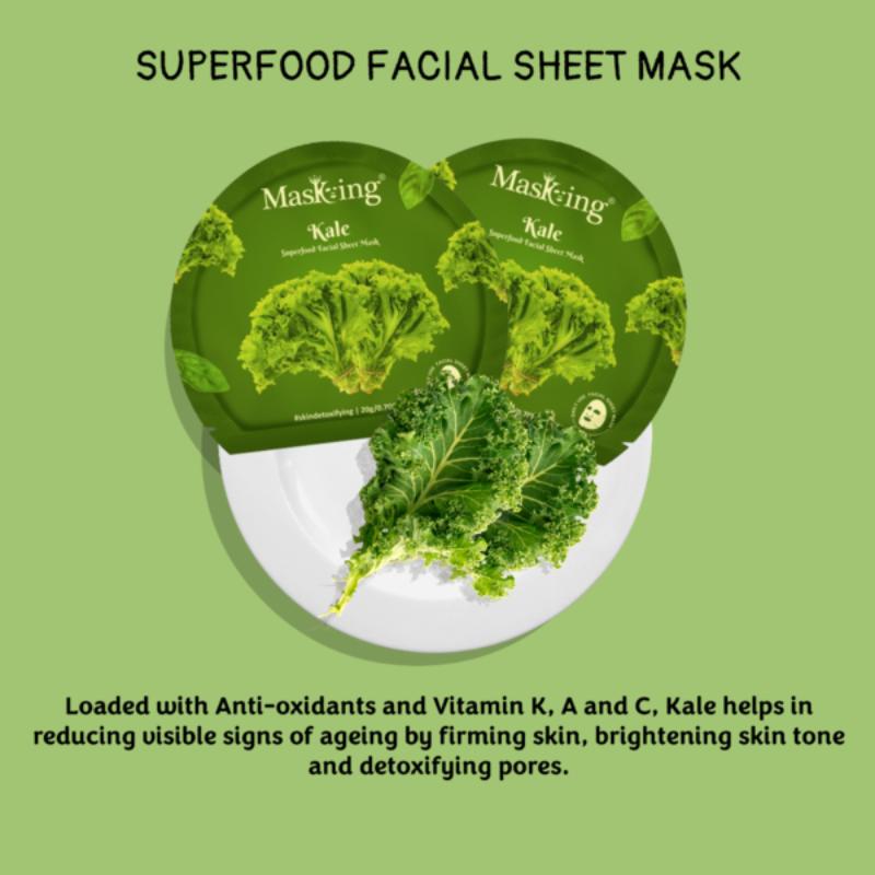 Masking Superfood Kale Facial Sheet Mask