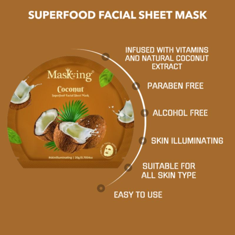 Masking Superfood Coconut Facial Sheet Mask