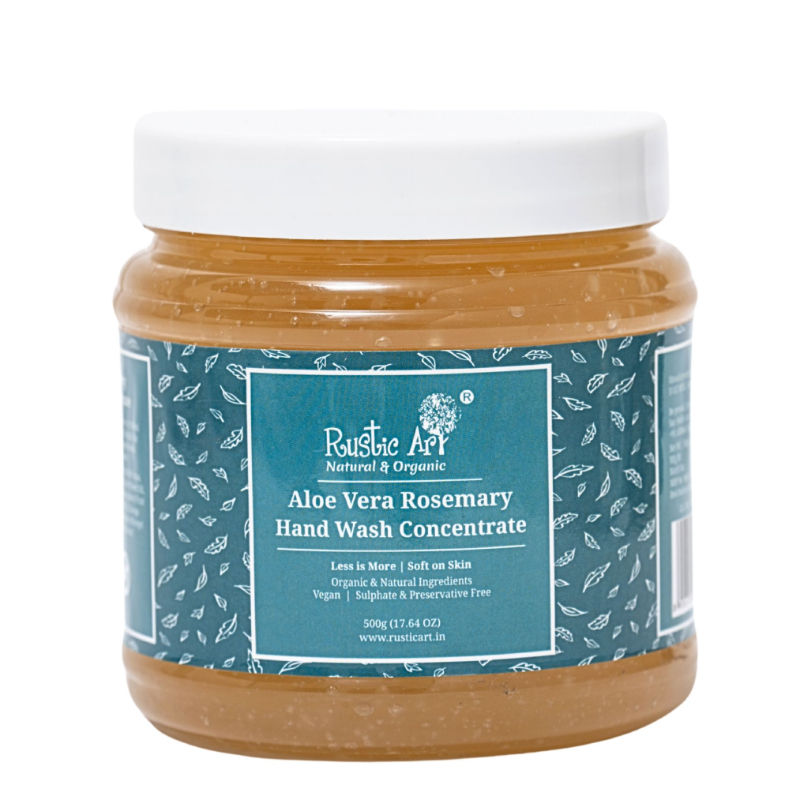 Rustic Art Aloe Vera Rosemary Organic Hand Wash Concentratre Refill Pack