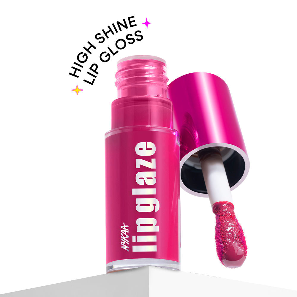 Nykaa Lip Glaze High Shine and Pigment Lip Gloss Oil Lip Glaze