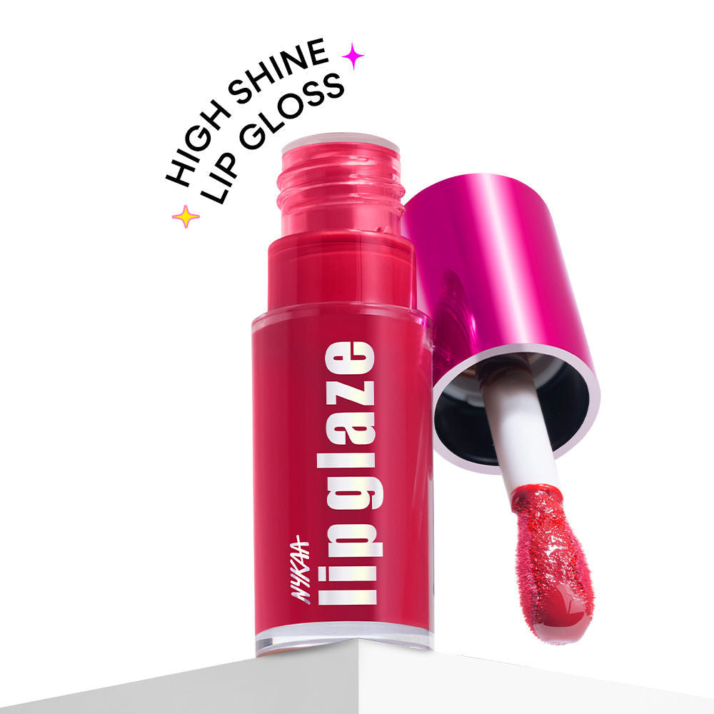 Nykaa Lip Glaze High Shine and Pigment Lip Gloss Oil Lip Glaze