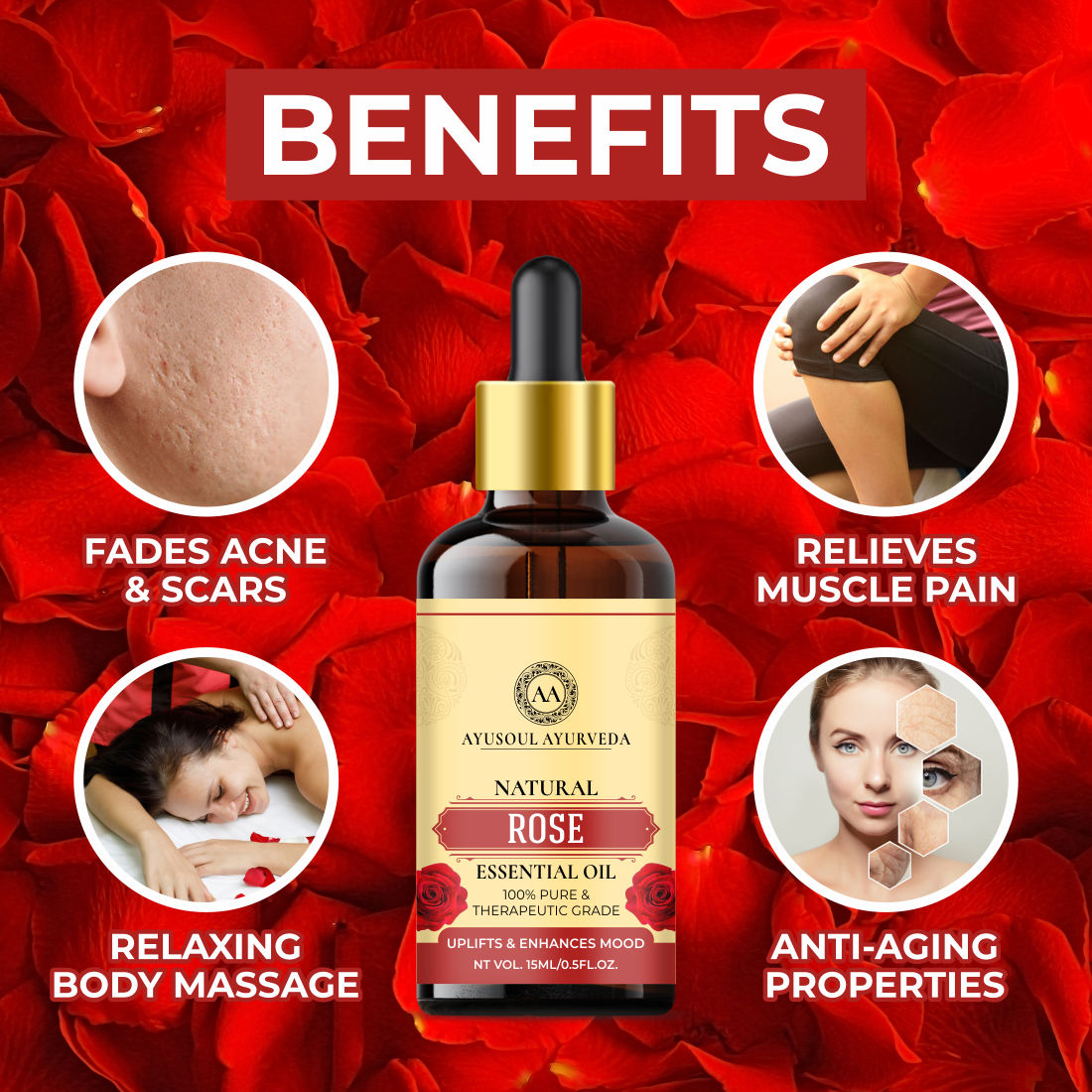Ayusoul Ayurveda Rose Essential Oil