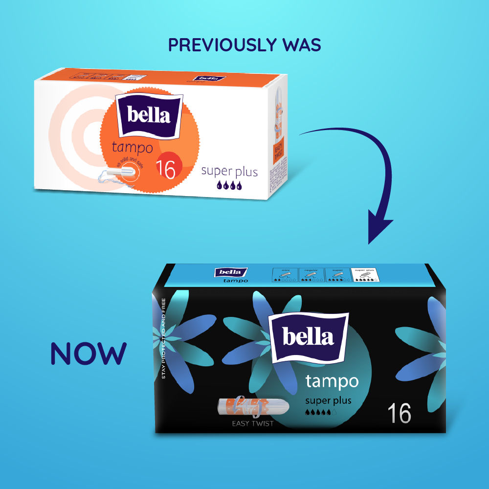 Bella Tampo Super Plus Easy Twist Tampons for Women - High Absorption, Leakproof, Comfort Fit for Very Heavy Flow (16 Pcs)