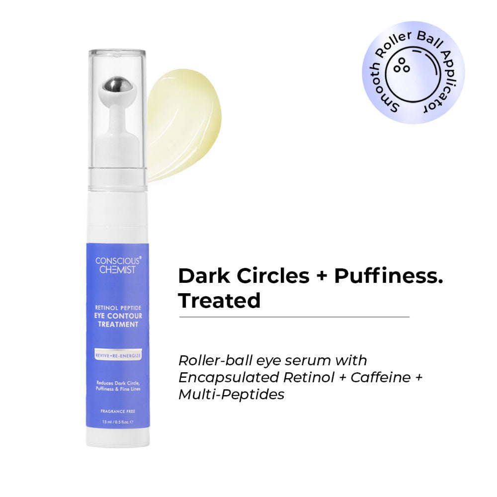 Conscious Chemist Retinol Peptide Under Eye Contour Treatment Serum For Dark Circles & Puffines