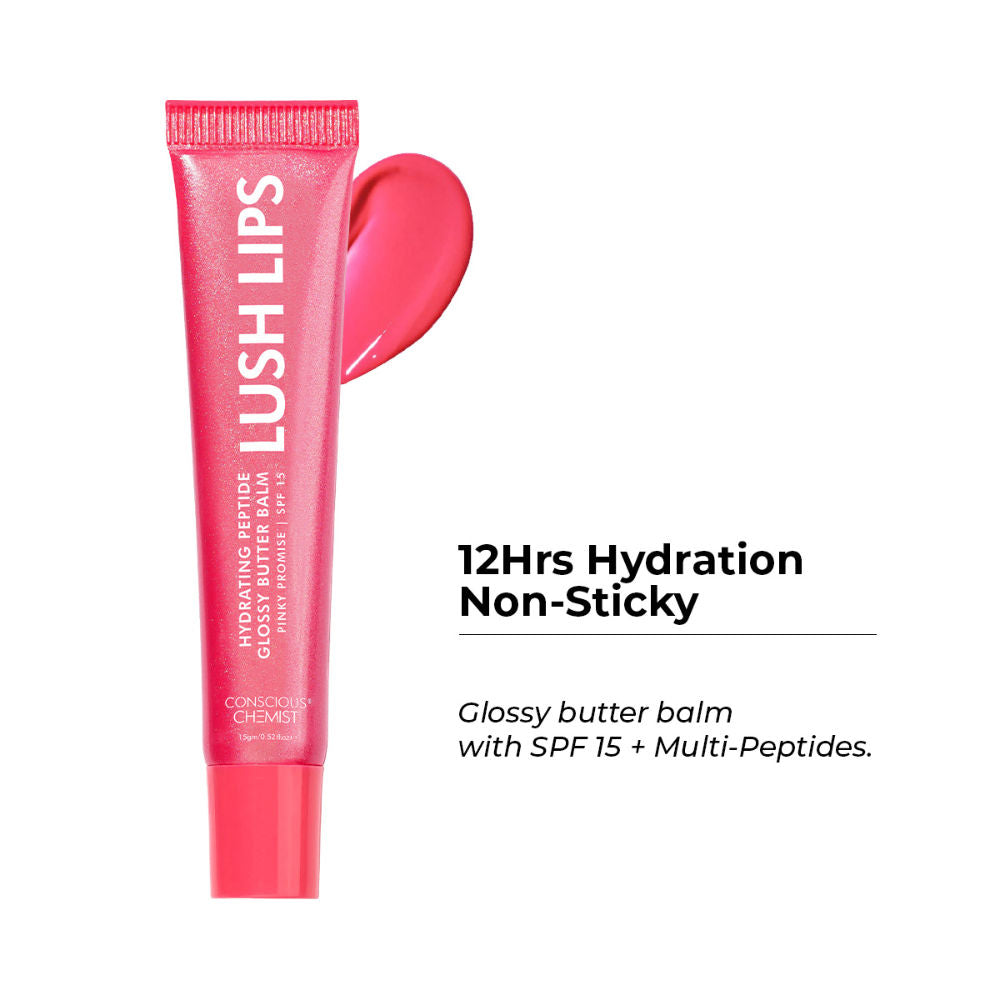 Conscious Chemist Multi Peptide & Shea Butter Lip Balm with SPF15