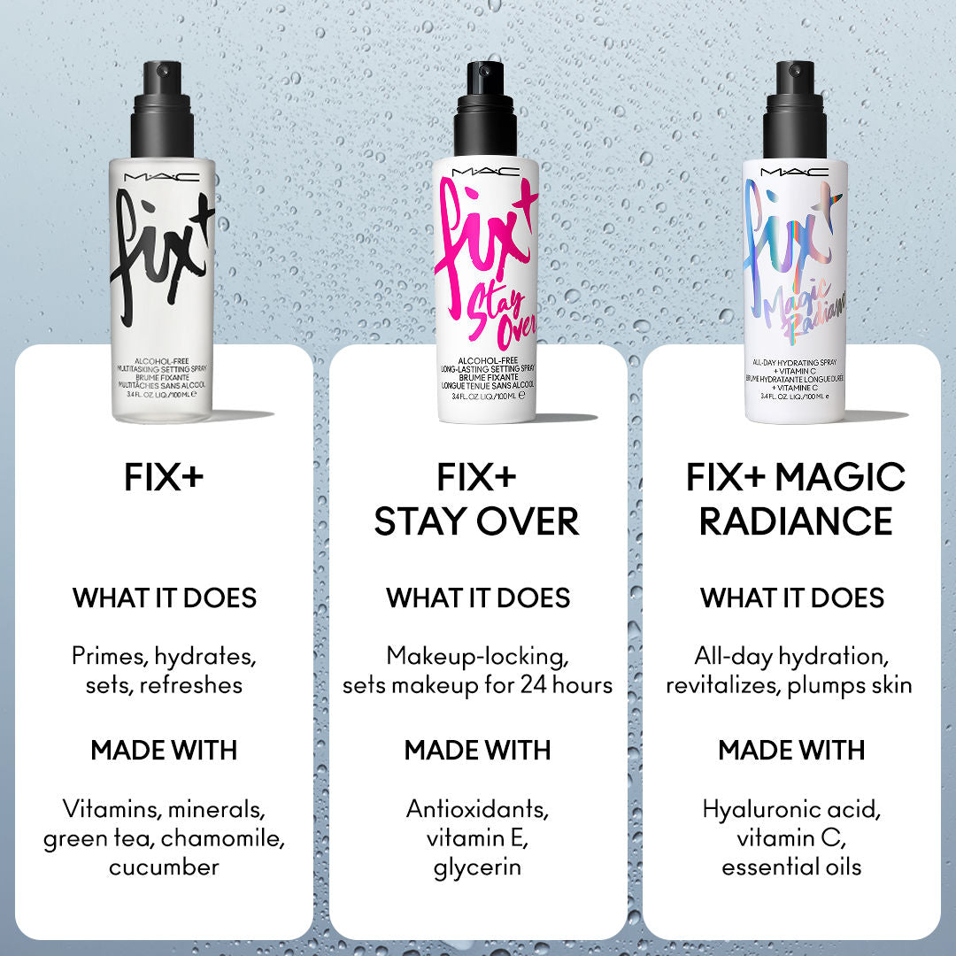 M.A.C Prep + Prime Fix+ (Alcohol Free) Setting Spray - Original (Makeup Fixer) With Green Tea