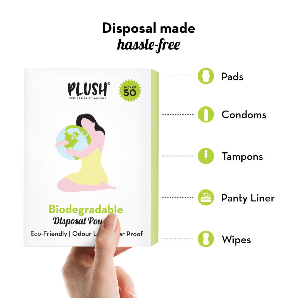 Plush Eco-Friendly Sanitary Disposal Bags with Seal