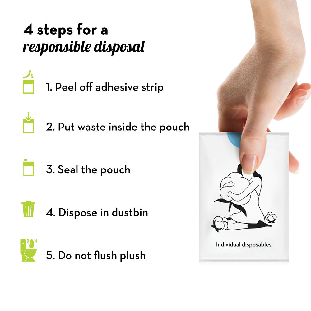 Plush Eco-Friendly Sanitary Disposal Bags with Seal