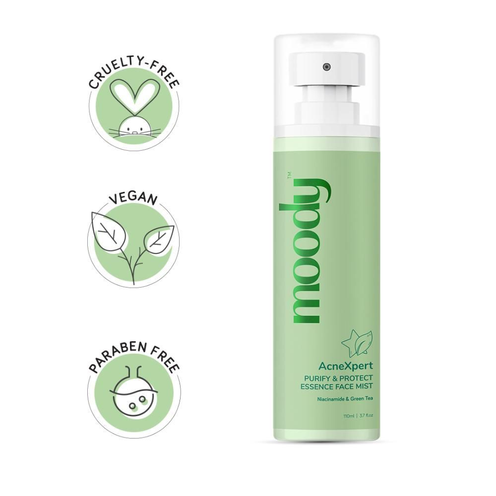 Moody Acnexpert Skin Clarifying Face Mist With Niacinamide & Green Tea - Face Toner For Oily Skin