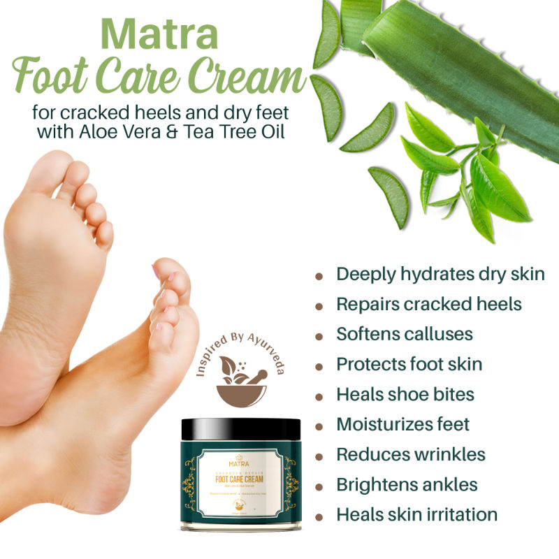 Matra Foot Cream For Cracked Heels & Dry Feet With Aloe Vera & Tea Tree Oil