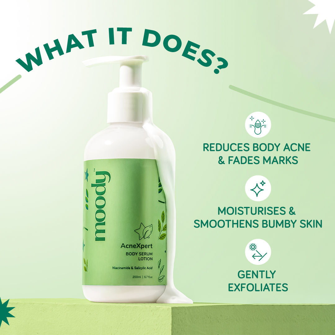 Moody AcneXpert Body Lotion with Green Tea & Salicylic Acid