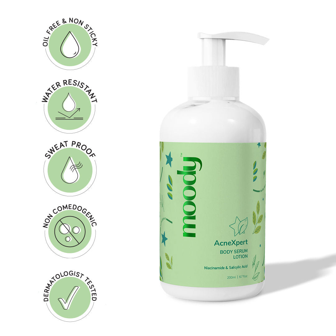 Moody AcneXpert Body Lotion with Green Tea & Salicylic Acid