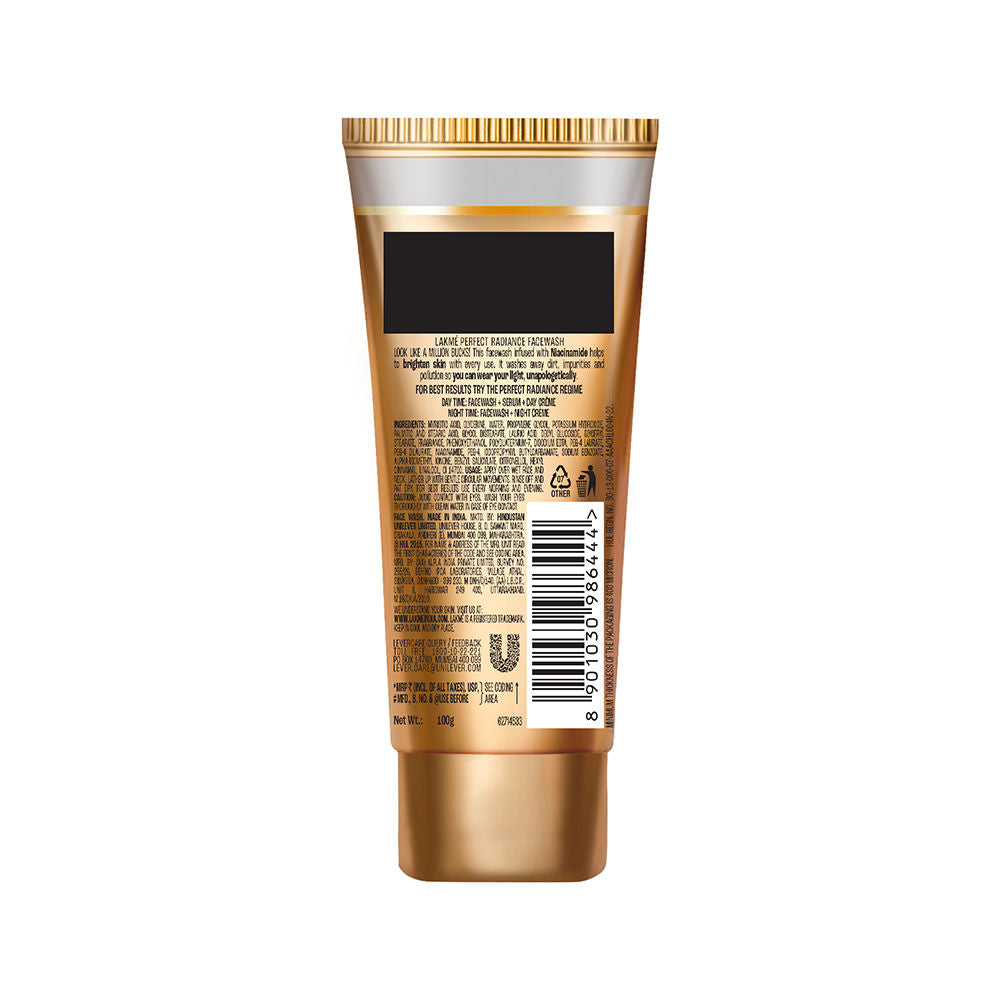 Lakme Perfect Radiance Brightening Facewash With 98% Pure Niacinamide Complexfor Pigmentation