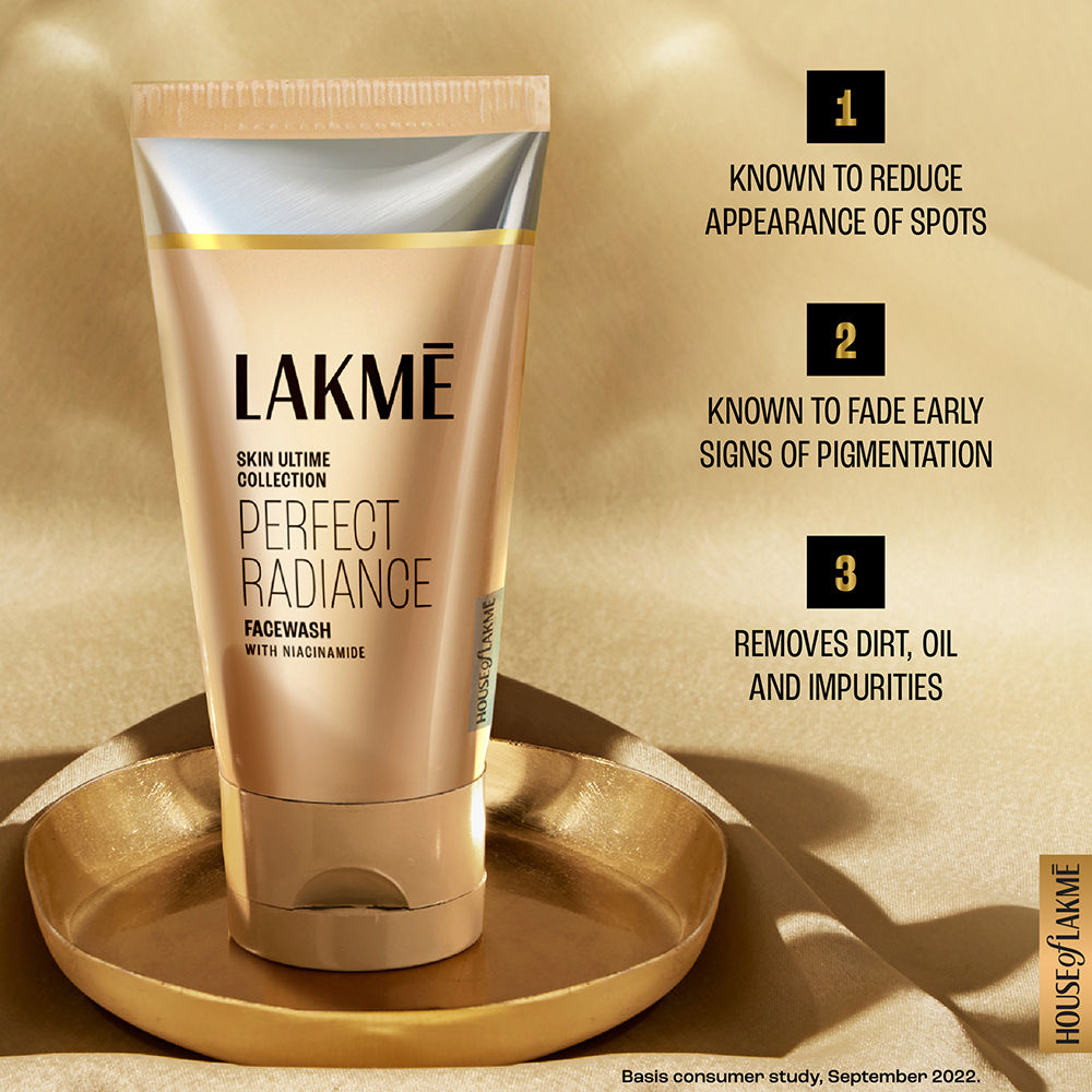 Lakme Perfect Radiance Brightening Facewash With 98% Pure Niacinamide Complexfor Pigmentation