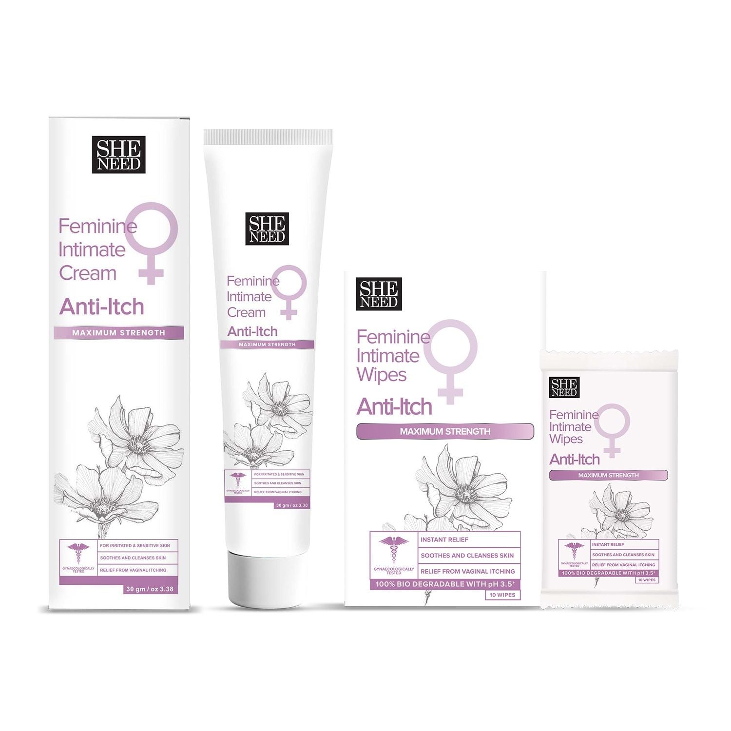 SheNeed Intimate Anti-Itch Cream + FREE SheNeed Intimate Anti-Itch Wipes