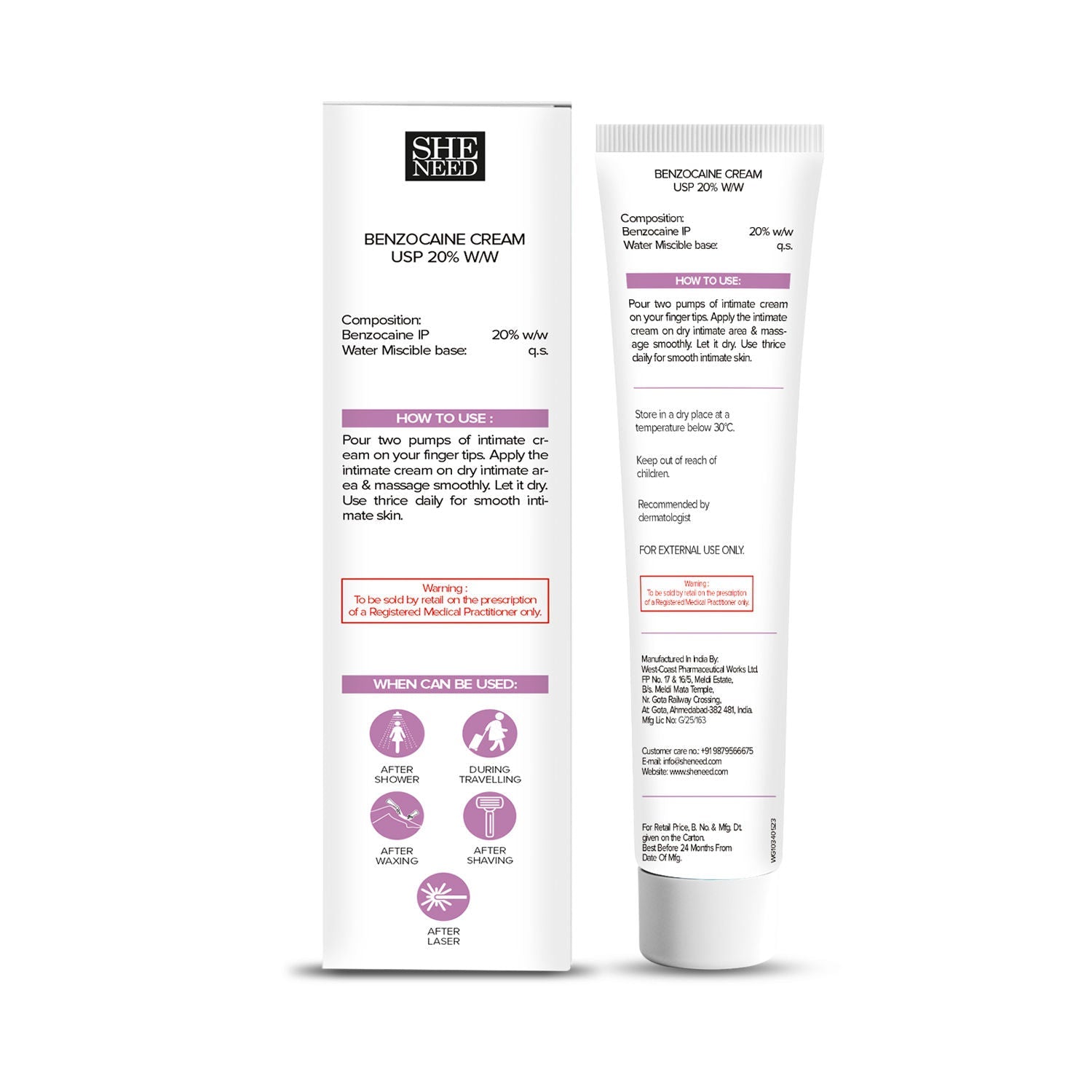 SheNeed Intimate Anti-Itch Cream + FREE SheNeed Intimate Anti-Itch Wipes