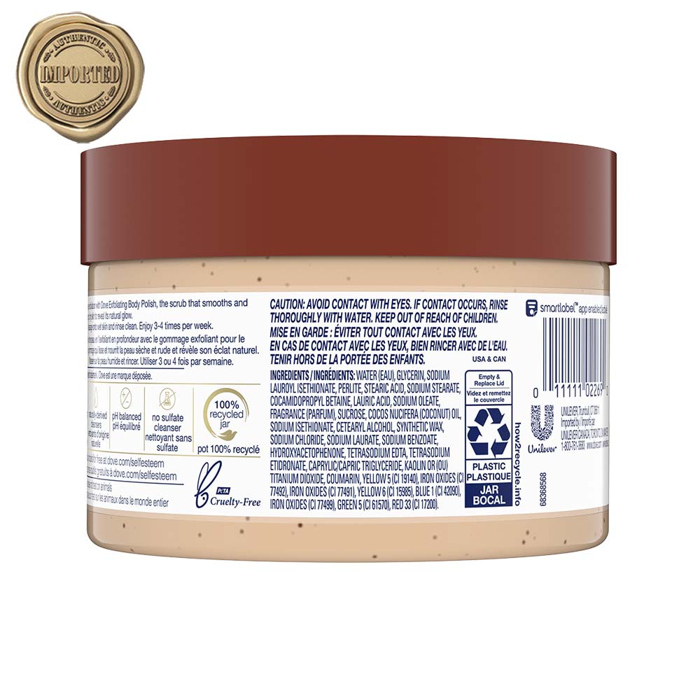 Dove Exfoliating Body Polish Scrub - Brown Sugar & Coconut Butter