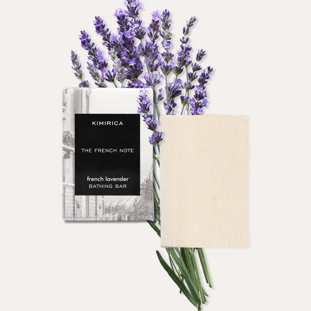 Kimirica The French Note Lavender Bathing Soap, Handmade With Shea Butter, Aloe Vera & Vitamin E