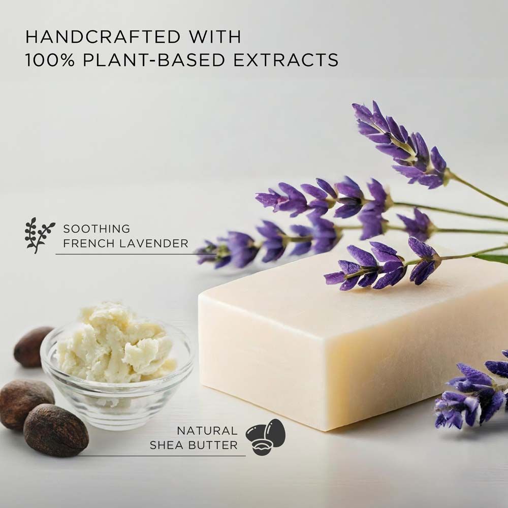 Kimirica The French Note Lavender Bathing Soap, Handmade With Shea Butter, Aloe Vera & Vitamin E